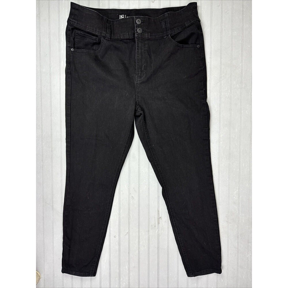 No Boundaries Size 21 Womens Jeans Chino Black High Rise Stretch Ankle